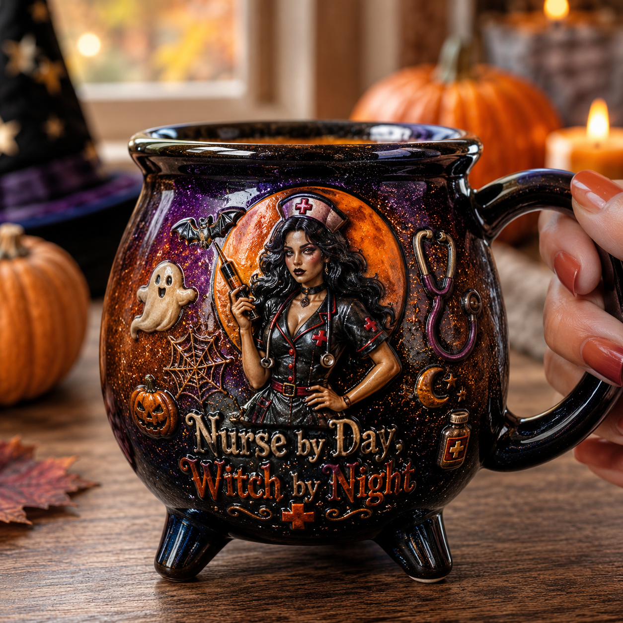 Premium NURSE Witch Cauldron Mug NPL