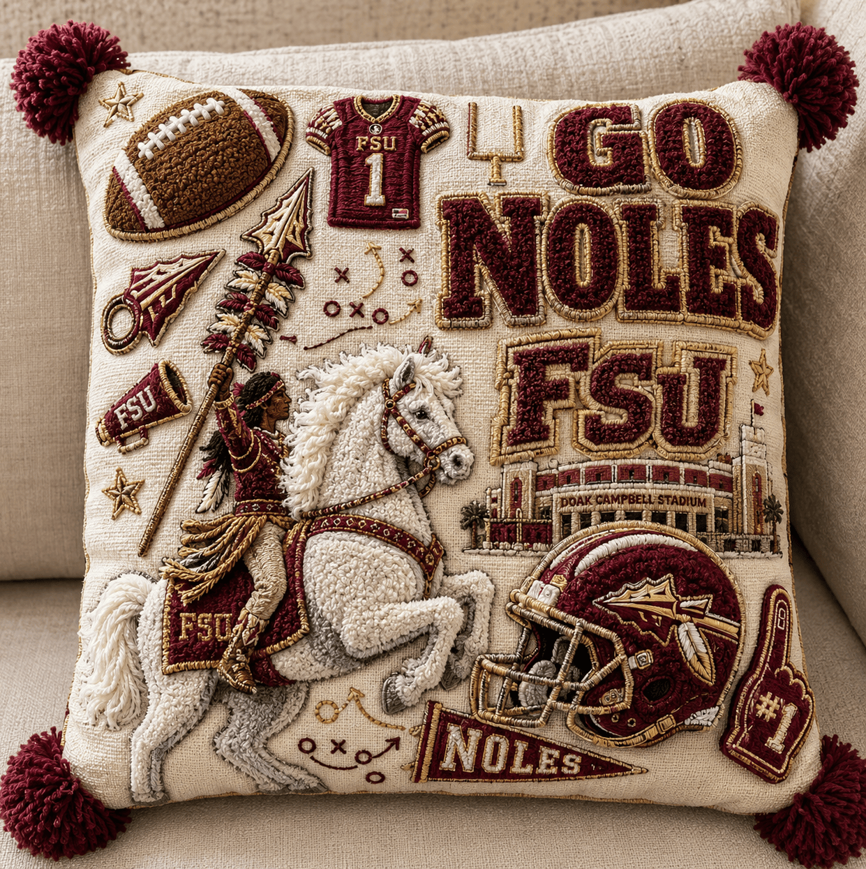 FSS Tufted Sofa Cover & Pillow Set HTTT
