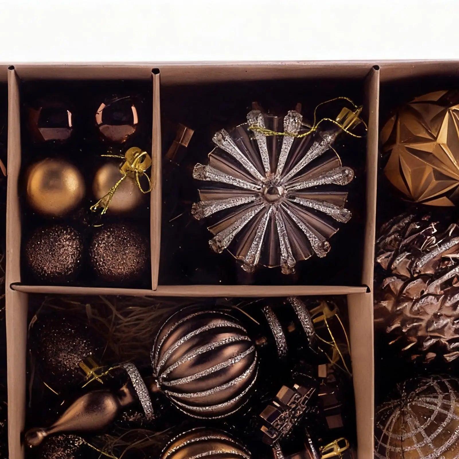 Christmas Tree Ornaments Set 53 Pieces Party Decorations Tree Ball Set Christmas Decorations for Home Decor Party Indoor Outdoor