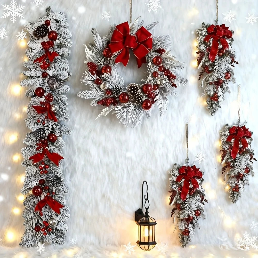 Latest 2025 Christmas Upside-Down Tree Decoration, Door Hanging Ornament, Outdoor Garden Decoration, Christmas Decoration