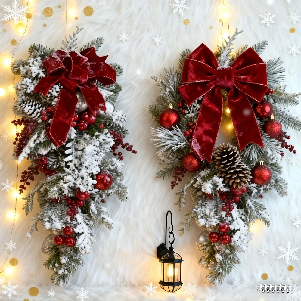 Latest 2025 Christmas Upside-Down Tree Decoration, Door Hanging Ornament, Outdoor Garden Decoration, Christmas Decoration