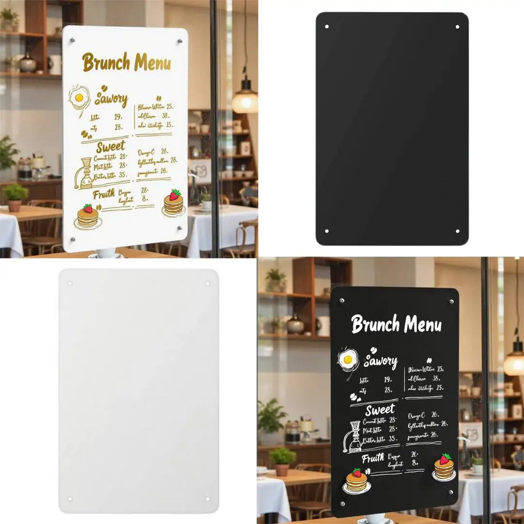 Magnetic Erasable Standing Whiteboard, Metal Blackboard with Nail-Free Pads & Screws, Christmas Gift Decor, Cafe Menu Board
